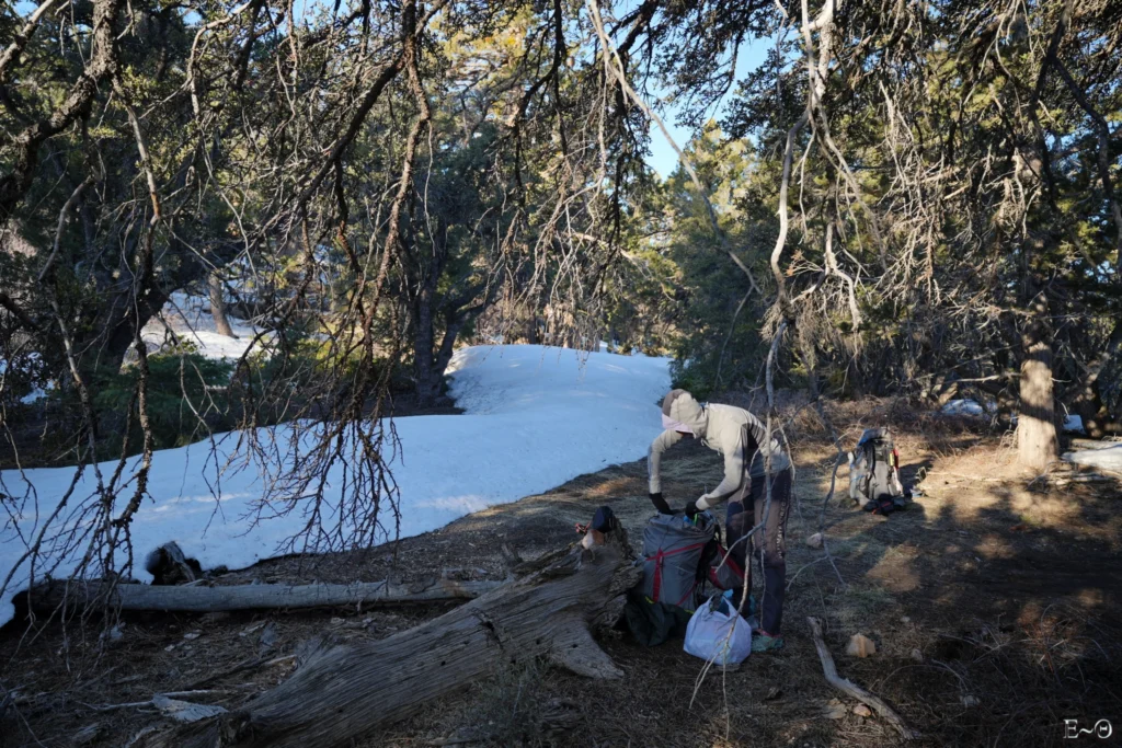 J21 Départ du camp site de Bertha Peak