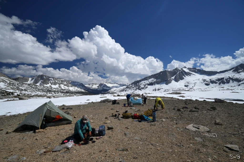 J61 Le Camp site sous Mather Pass